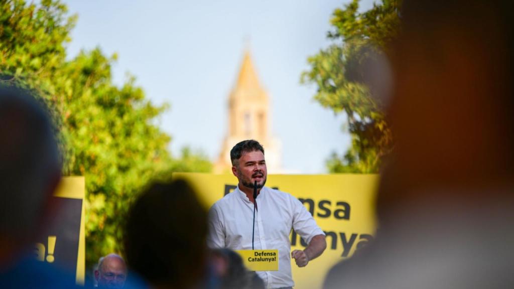 Gabriel Rufián en un mitin