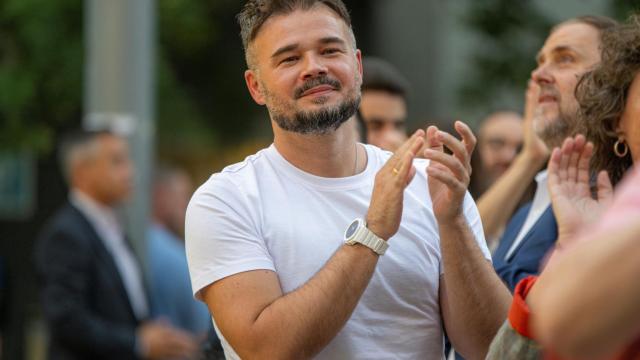 Gabriel Rufián en el acto de inicio de campaña de ERC