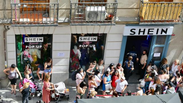 Colas en una tienda física de Shein en Madrid
