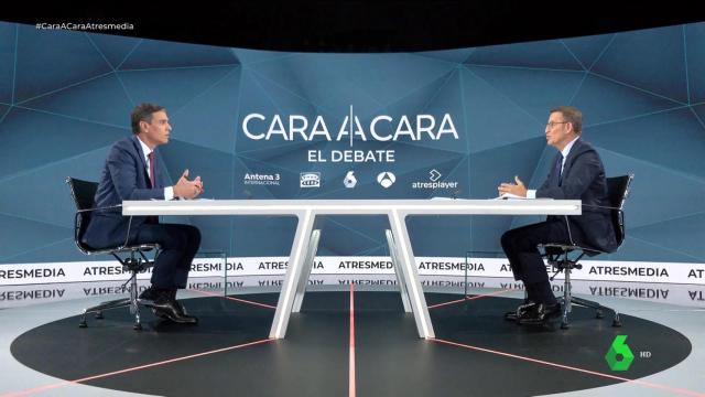 Pedro Sánchez y Núñez Feijóo cara a cara