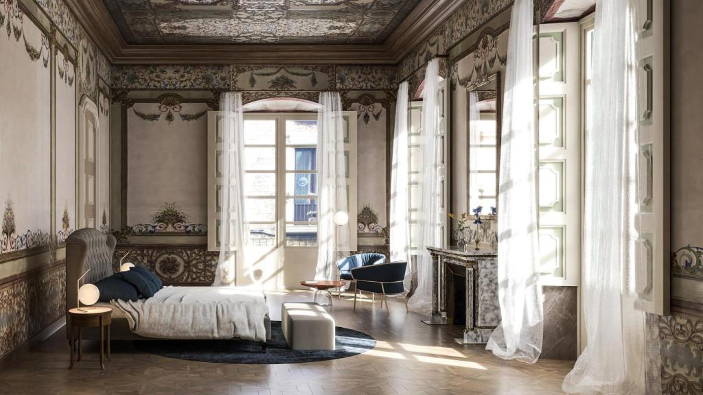 Imagen de una de las viviendas de Palau Moxó, un palacete barroco