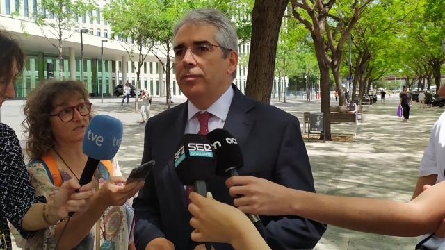 El 'exconseller' de la Generalitat Francesc Homs, ante la Ciudad de la Justicia de Barcelona el 20 de mayo de 2022