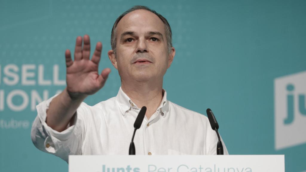 Jordi Turull, líder de Junts, en un acto de partido