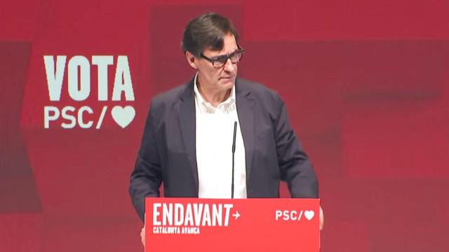 Salvador Illa, primer secretario del PSC, en Girona hoy