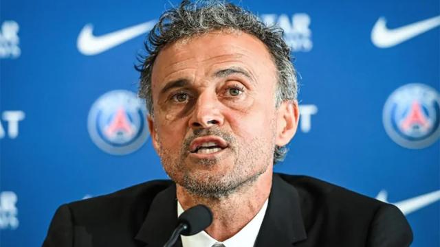 Luis Enrique, durante una rueda de prensa con el PSG / REDES