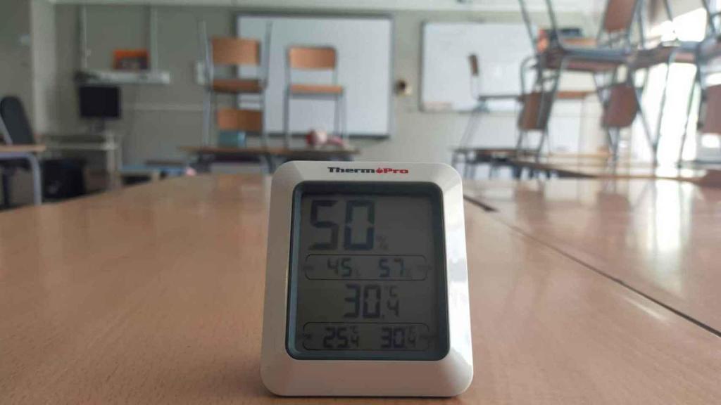 Una fotografía de un termómetro viral en twitter