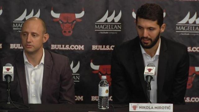 Igor Crespo y Nikola Mirotic, durante su etapa como jugador de la NBA