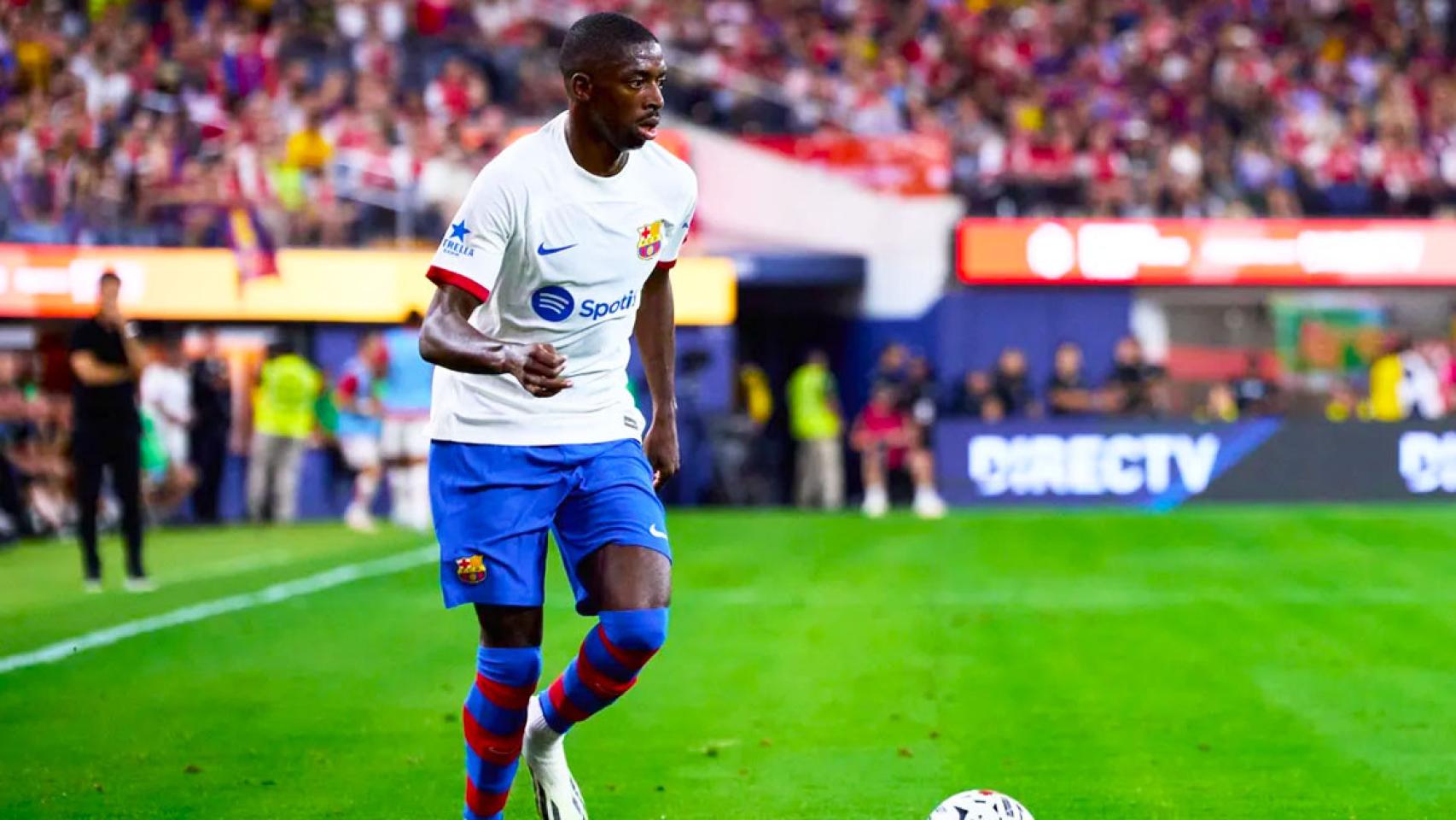 Ousmane Dembelé durante el Arsenal-Barça amistoso de la gira de verano