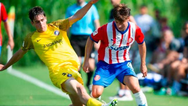 Pablo Torre, durante un partido amistoso con el Girona / REDES