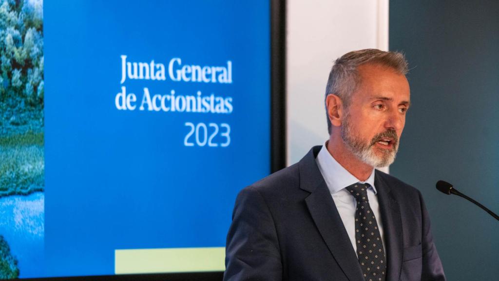 Marc Murtra, presidente de Indra, durante la última junta general de accionistas / EP