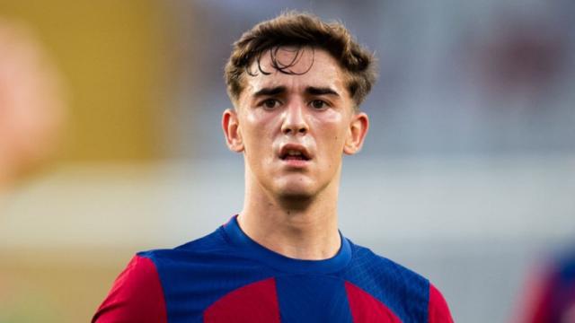 Gavi, durante su primer partido de pretemporada con el Barça 2023-24 / FCB