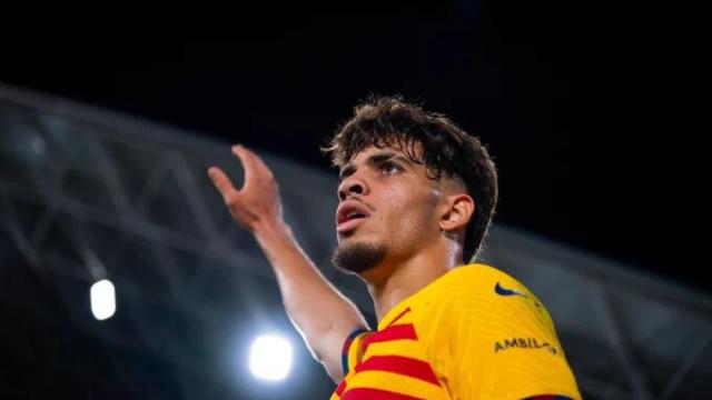 Abde, en un lance del partido del Barça en Getafe