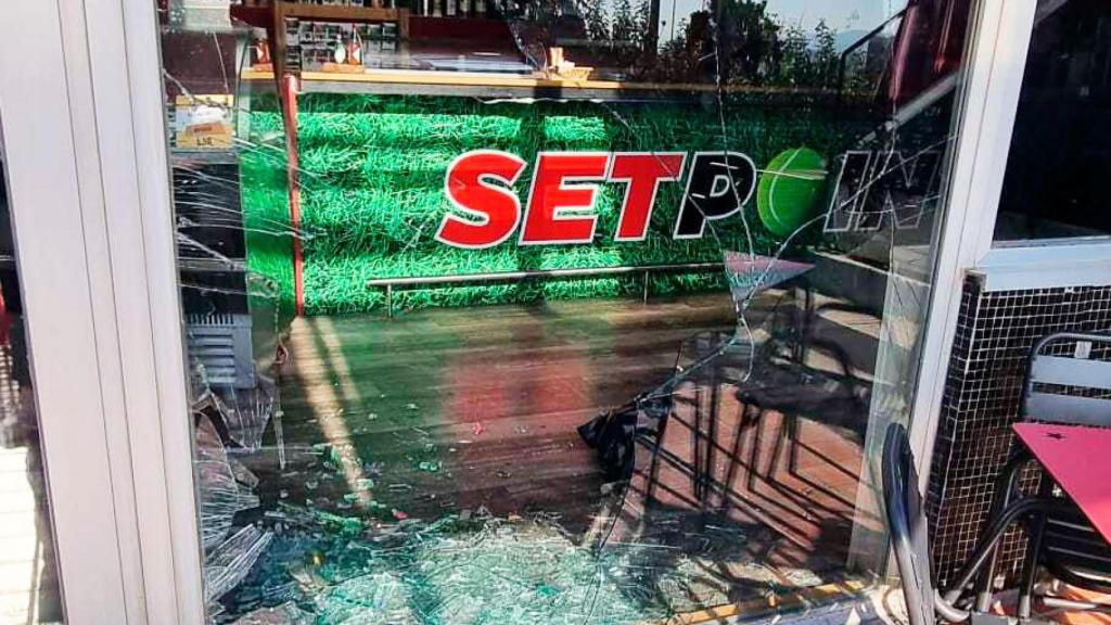 Imagen del robo de ayer en el club de tenis, el tercero en cuatro meses