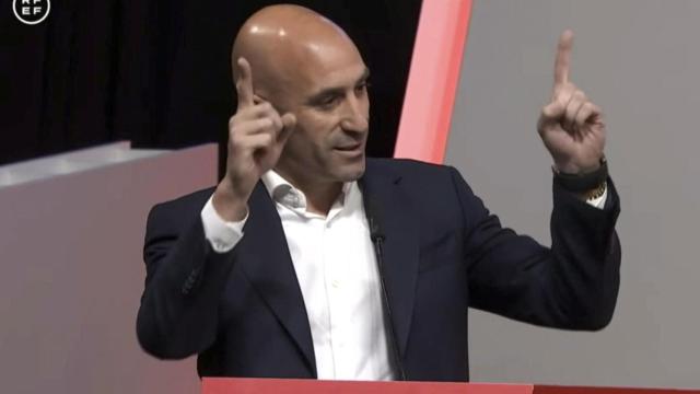 Rubiales, durante la asamblea extraordinaria de la RFEF