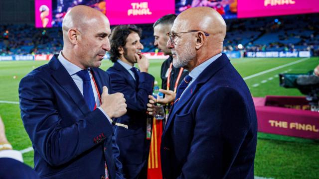 Luis Rubiales y Luis de la Fuente, en la final del Mundial femenino