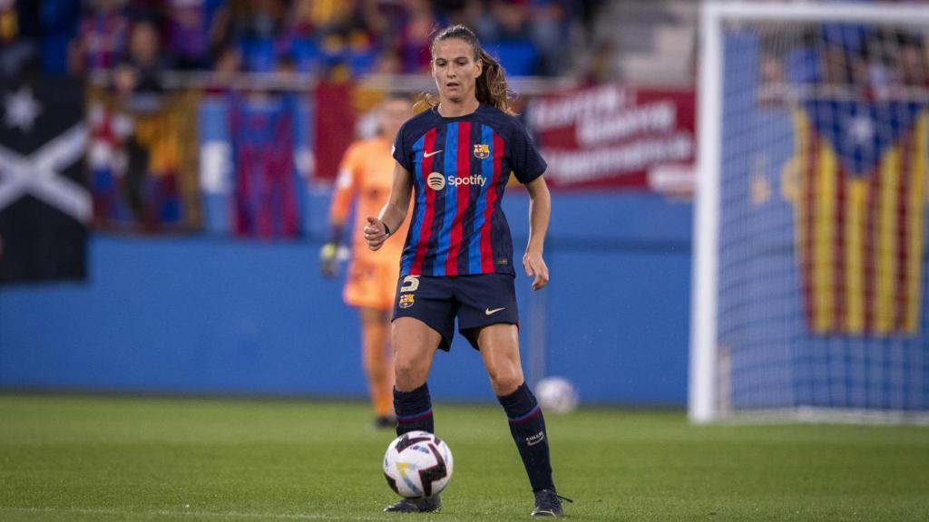 Laia Codina, durant un partit amb el Barça Femení en l'anterior temporada