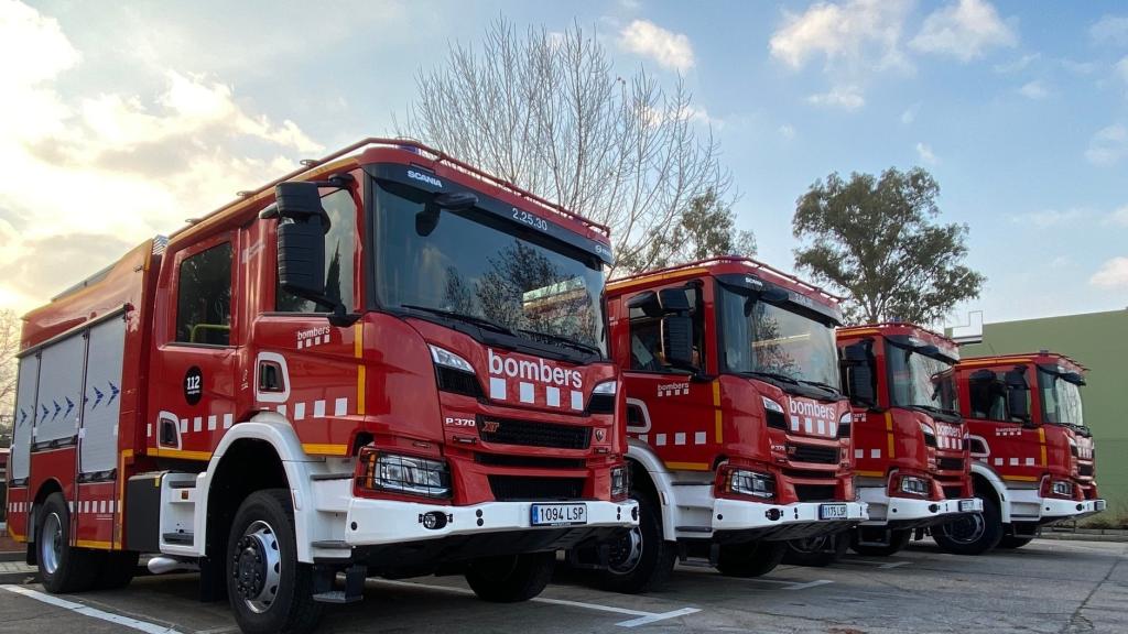 Camiones de los bomberos en Cataluña