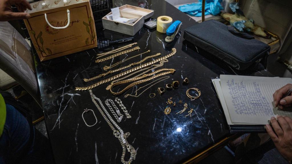 Joyas intervenidas en el registro