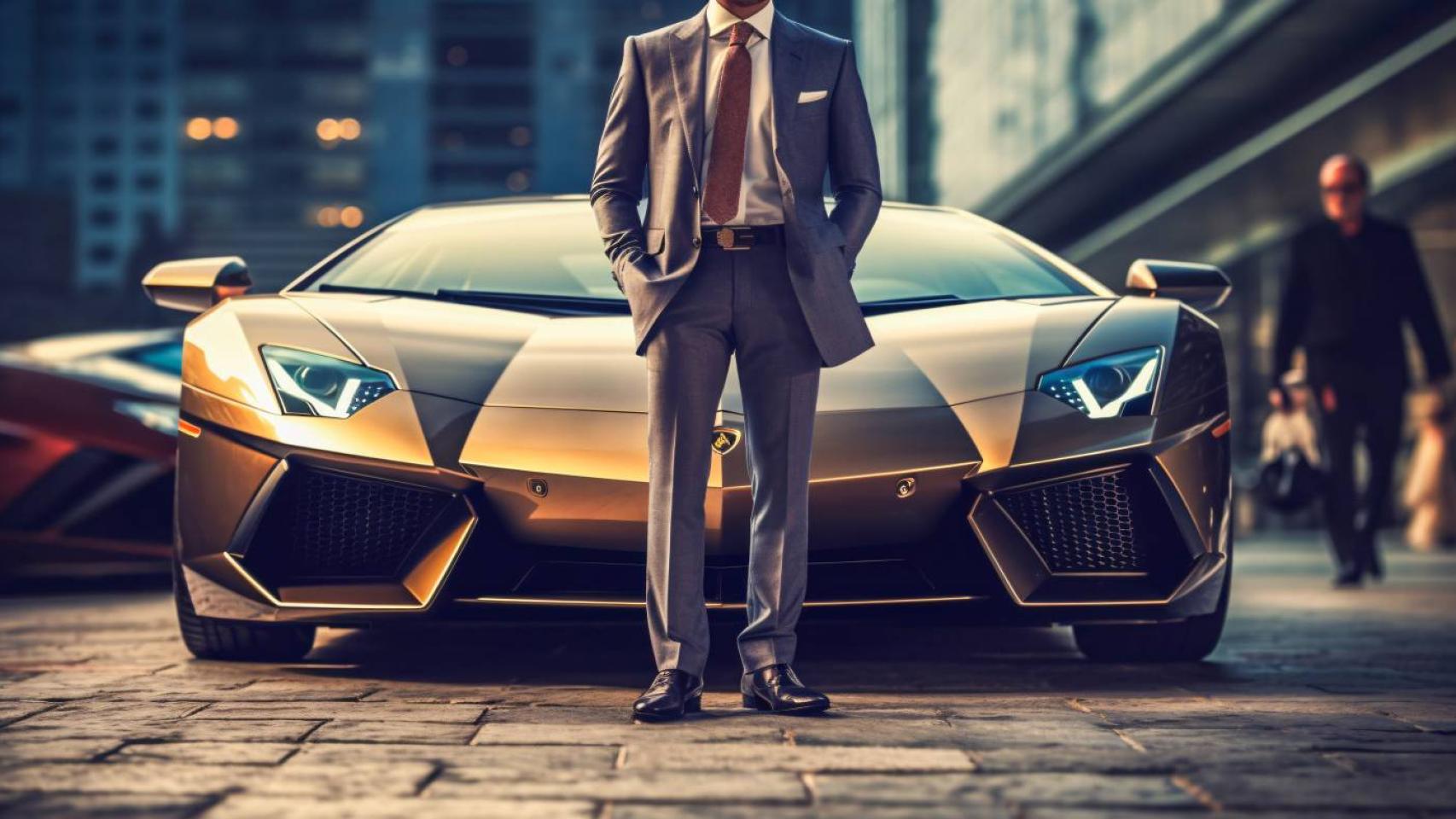 Arte conceptual de hombre rico