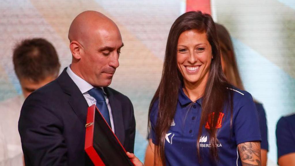 Luis Rubiales, junto a Jenni Hermoso en una imagen de archivo / REDES