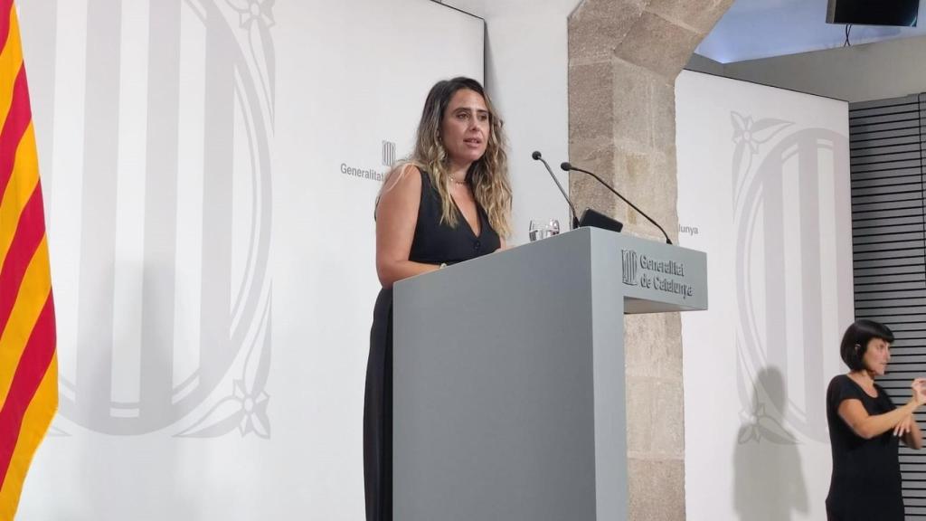La portavoz del Govern, Patricia Plaja, en la rueda de prensa posterior al consell executiu