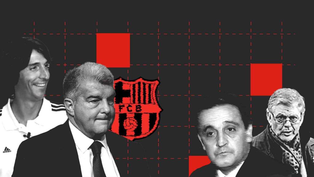 Muntatge sobre el 'cas Negreira' amb Laporta, Josep Contreras i els Negreira