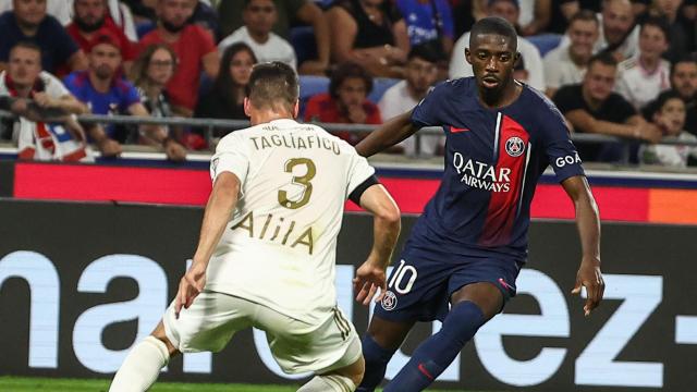 Ousmane Dembelé, durante un partido contra el Olympique