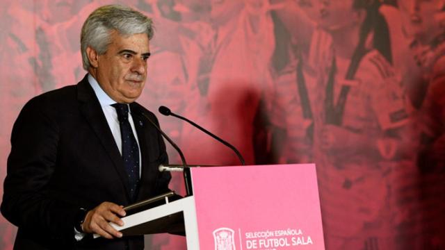 Pedro Rocha, el presidente provisional de la RFEF, en un acto oficial
