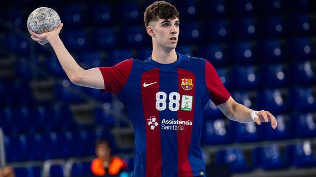 Petar Cikusa, en un partido del Barça