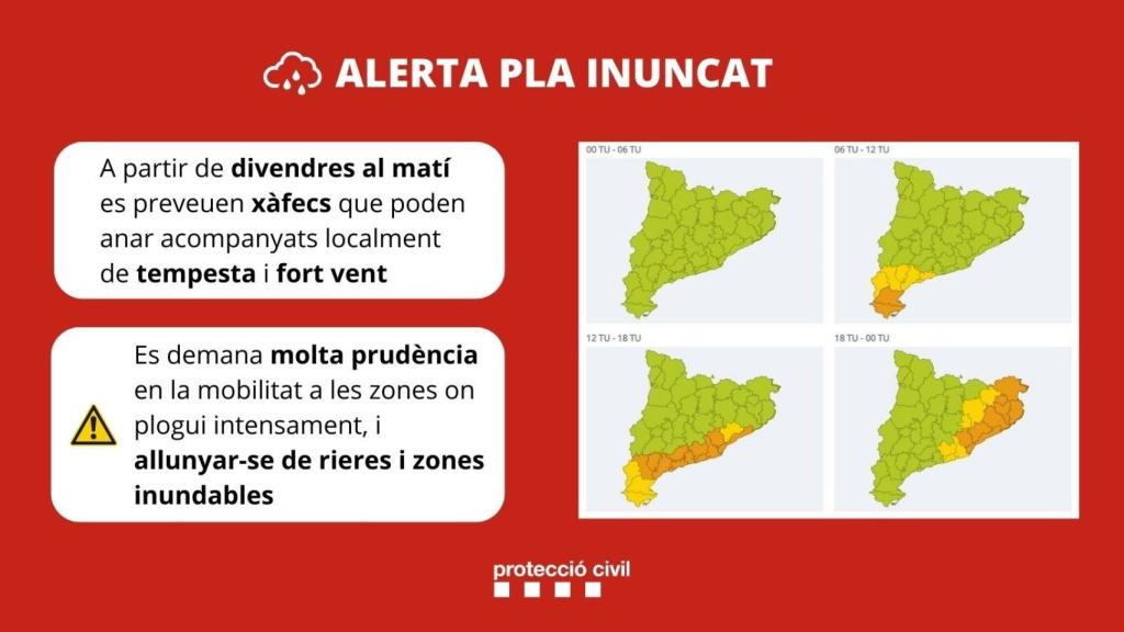 Una alerta del pla Inuncat