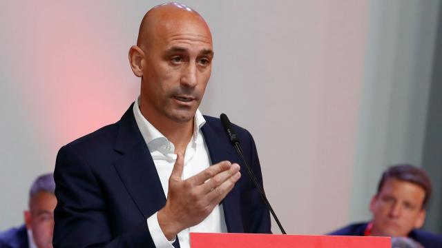 Luis Rubiales, durante una asamblea de la Real Federación Española de Fútbol