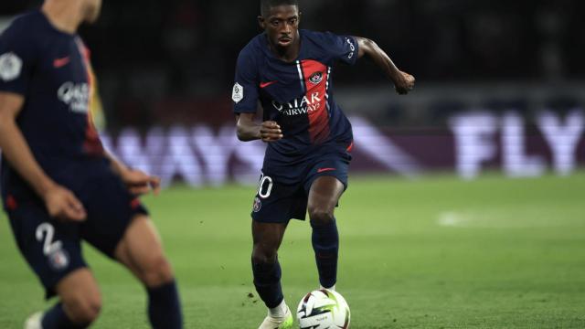 Ousmane Dembelé, durante un partido con el PSG en el Parque de los Príncipes