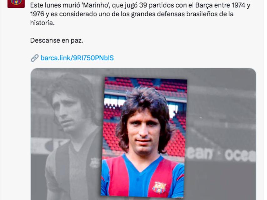 El Barça lamenta el fallecimiento de Marinho