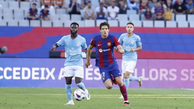 Marcos Alonso, en el partido entre el Barça y el Celta