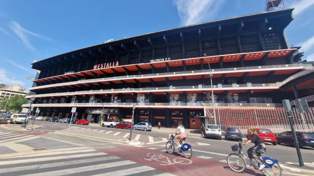 Tribuna principal de Mestalla, el campo del Valencia