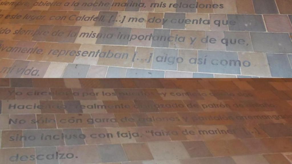 Paseo Marítimo con frases de los autores