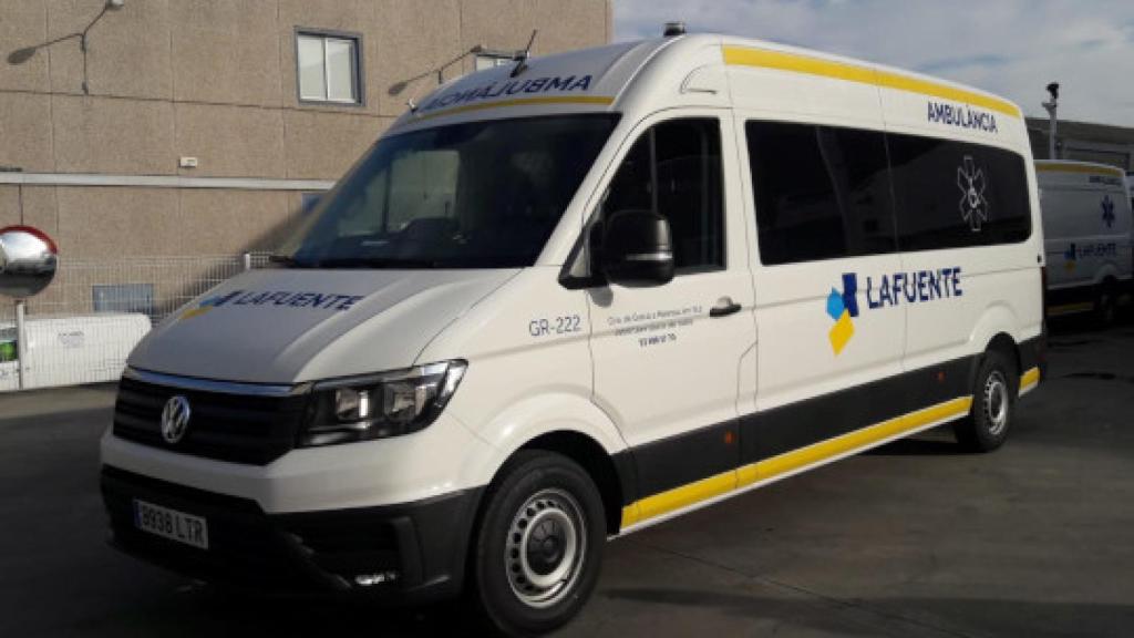 Una ambulancia de Lafuente, ahora filial de transporte sanitario de Sagalés