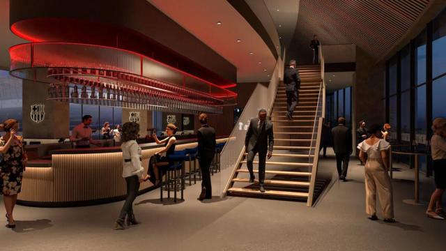 Recreación virtual de los futuros espacios VIP del Camp Nou