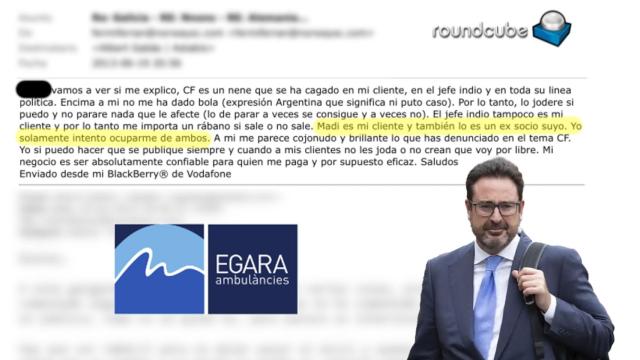 David Madí y el correo de Fermí Ferran, dueño de Ambulancias Egara