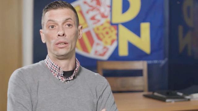 Albert Bruguera, secretario general de DN en Cataluña, en un programa de TV3