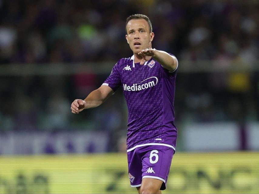 Arthur Melo, durante un encuentro como jugador de la Fiorentina