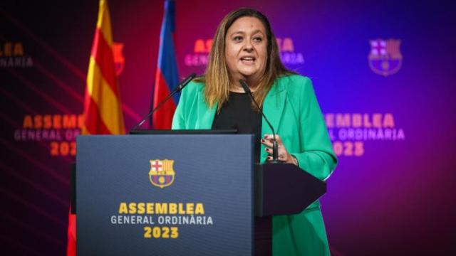 Elena Fort, en la asamblea de socios compromisarios