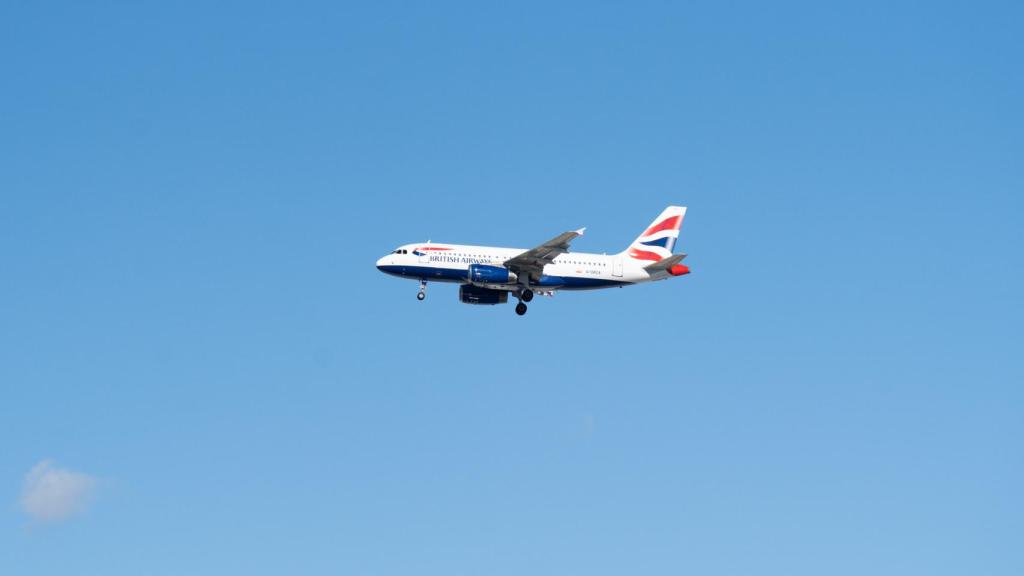Avió de British Airways aterrant a El Prat de Llobregat