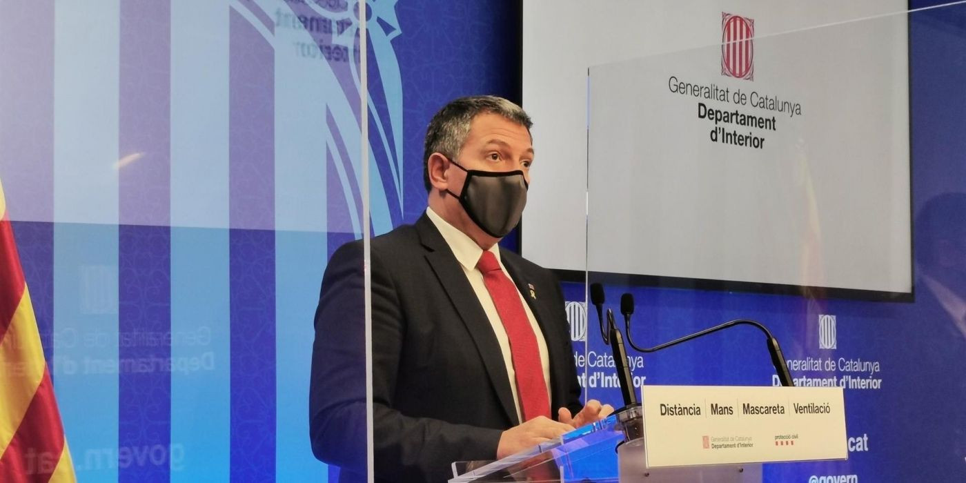 El conseller de Interior, Miquel Sàmper, en la rueda de prensa / INTERIOR