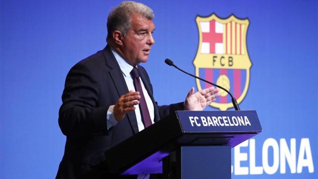 Joan Laporta, durante un acto oficial del FC Barcelona