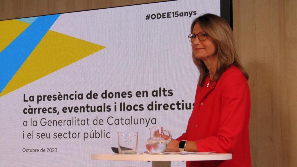 La directora d'anàlisi econòmica de la Cambra de Barcelona, Carme Poveda, en roda de premsa aquest dijous