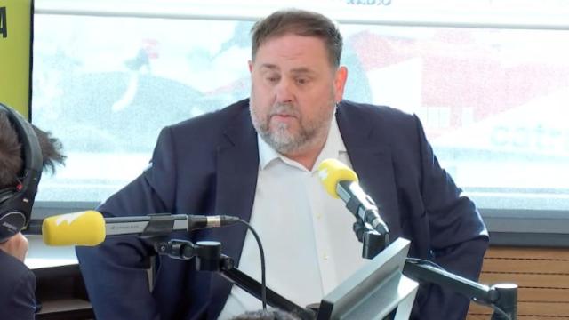 El líder de ERC, Oriol Junqueras, en una entrevista en 'El Matí' de Catalunya Ràdio