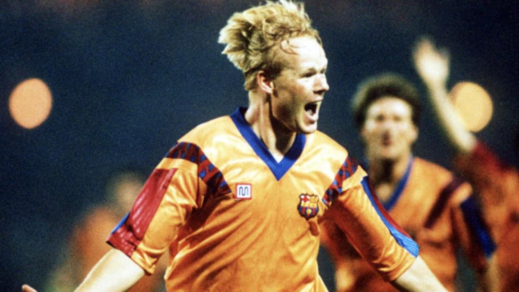 Ronald Koeman celebra el seu gol a Wembley
