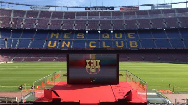 Imagen del Camp Nou antes de un evento de despedida del club