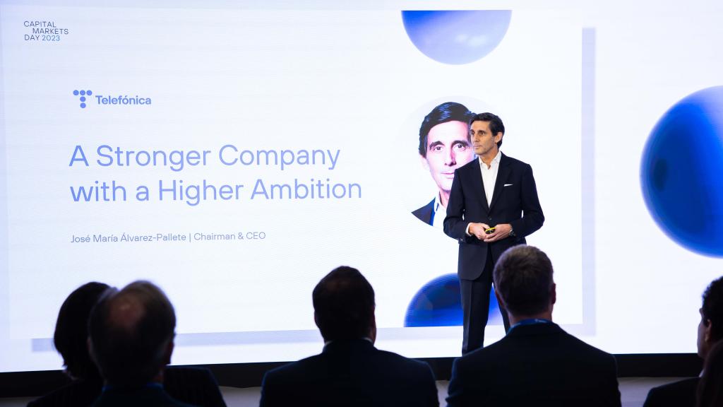 José María Álvarez-Pallete, presidente de Telefónica, durante el Capital Markets Day / TELEFÓNICA